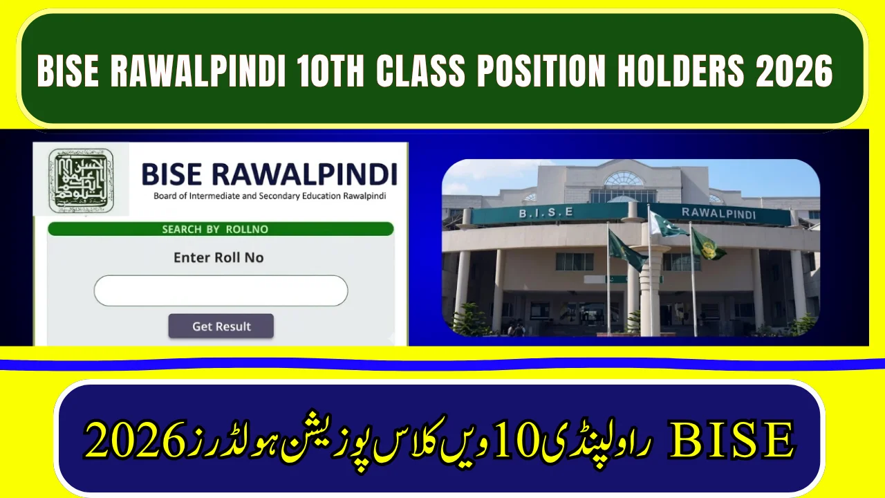 BISE Rawalpindi 10th Class Position Holders 2026