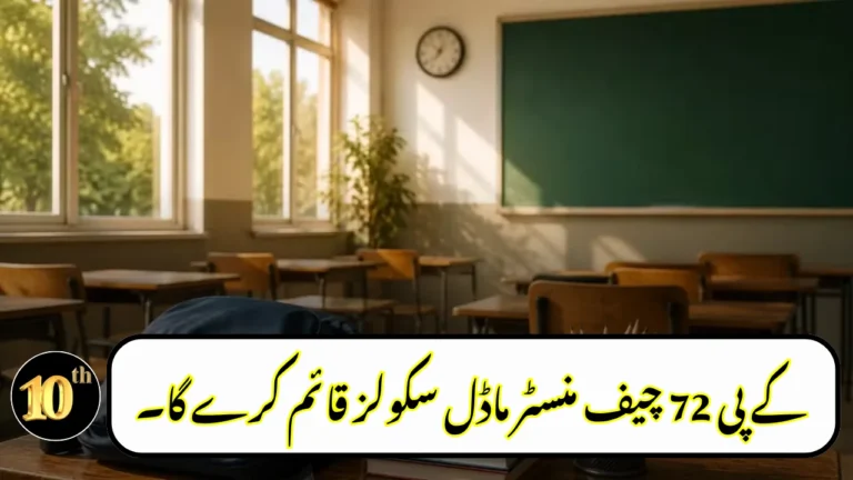 KP to Set Up 72 Chief Minister Model Schools Across Province