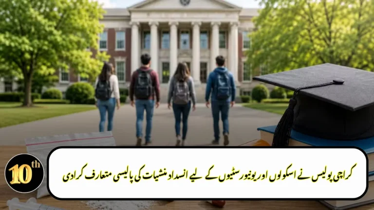 Karachi Police Introduce Anti-Drug Policy for Schools and Universities