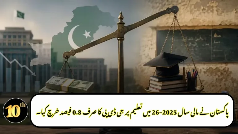 Pakistan Spent Just 0.8% of GDP on Education in FY 2025-26