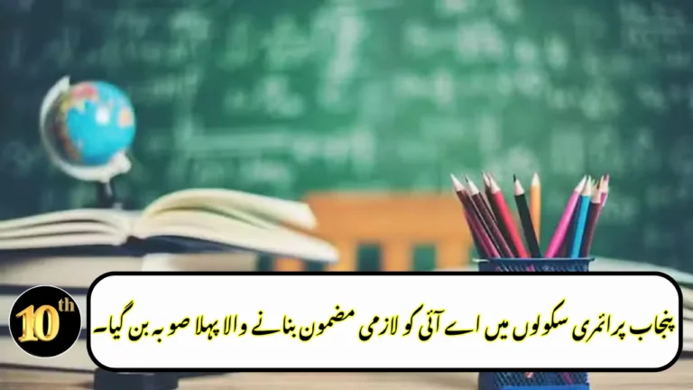 Punjab Becomes First Province to Make AI a Compulsory Subject in Primary Schools