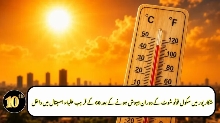 Around 60 Students Hospitalized After Fainting During School Photoshoot in Shikarpur