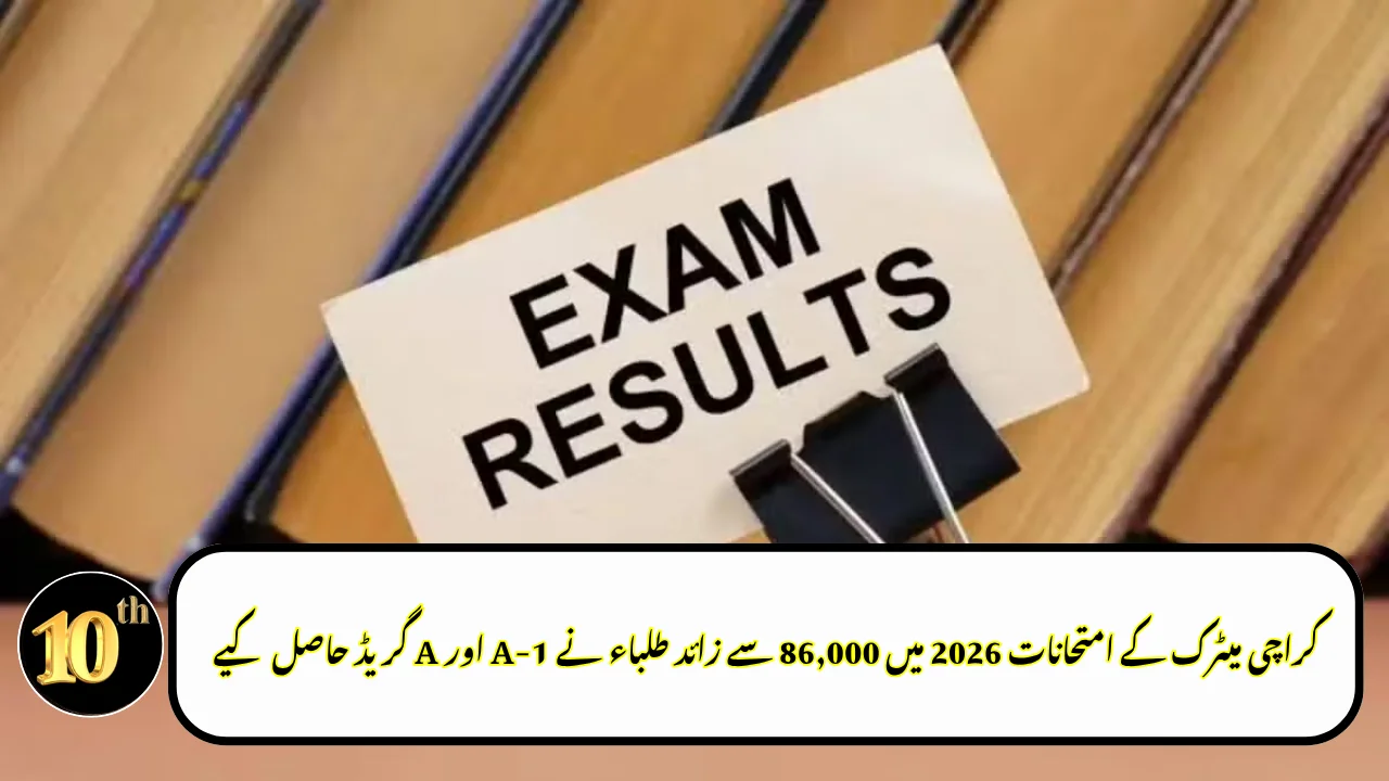 Over 86,000 Students Secure A-1 and A Grades in Karachi Matric Exams 2026