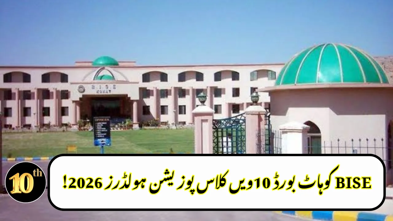 BISE Kohat Board 10th Class Position Holders 2026
